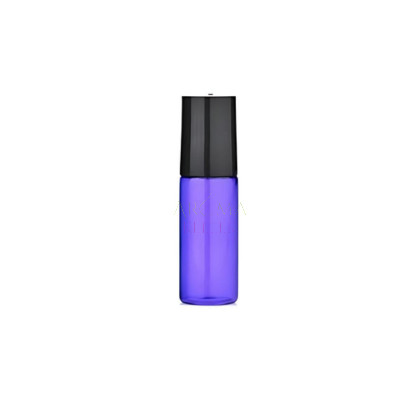 5 ml colorful roller bottle- black bottlecup - purple