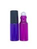 5 ml colorful roller bottle- black bottlecup - purple