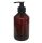  250 ml brown plastic bottle with pump head