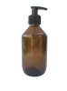 250 ml brown glass bottle with pump head