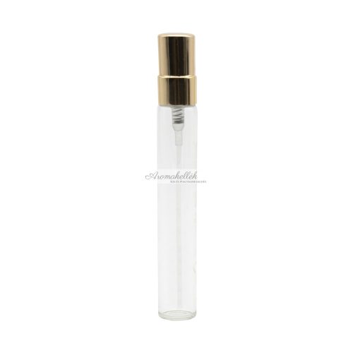 10 ml-es parfüm üveg - arany fejjel + kupak