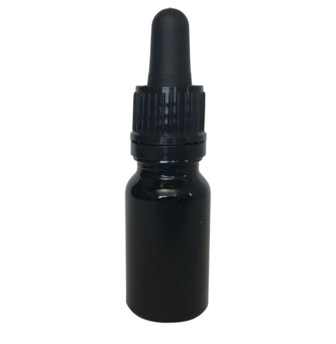 Bottle with dropper cup - 10 ml (amber)