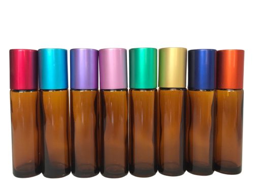 Amber essential oil bottle - set (8 pieces)