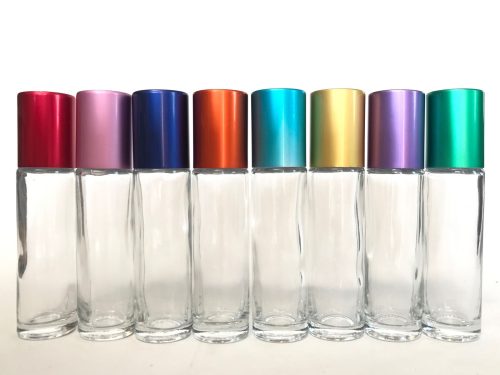 Amber essential oil bottle - set (8 pieces)