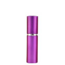 Pumpás head glass with metal case - 10 ml - shinning purple