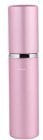 Pumpás head glass with metal case - 10 ml - pink